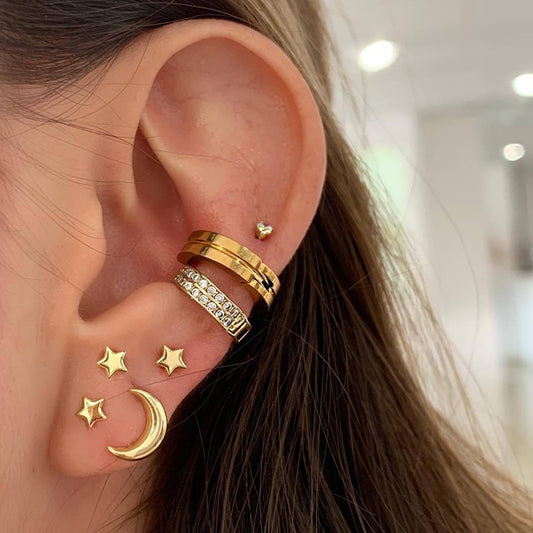 Chandler 7Pcs/Set Crystal Star Moon Earrings