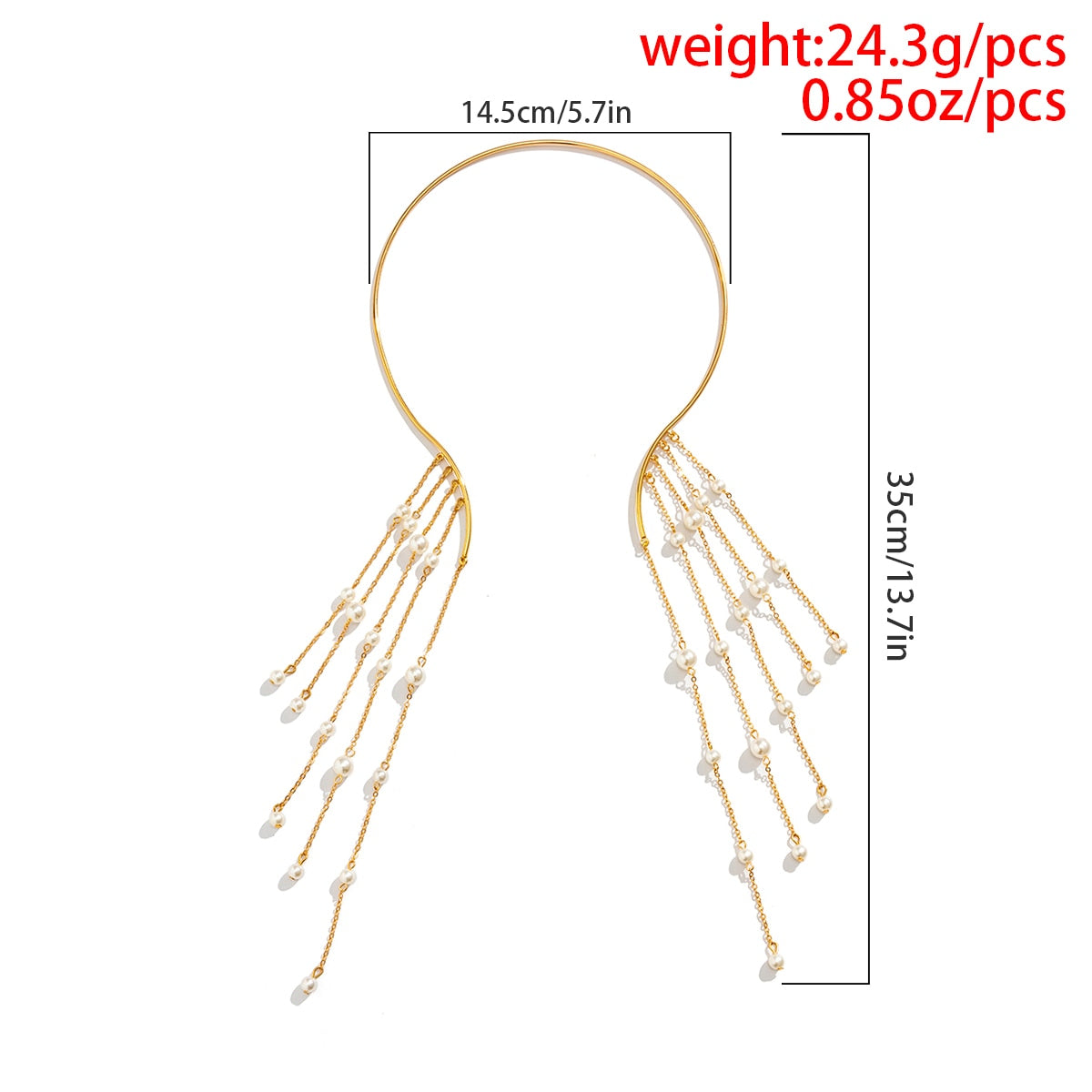 Ashli Long Tassel Pearl Pendant Necklace